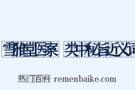 雪雅堂医案·类中秘旨近义词是什么意思的图片